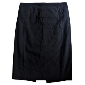 Express Design Studio Black Pencil Skirt High Waisted Lined Leopard Print Size 6